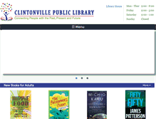 Tablet Screenshot of clintonvillelibrary.org